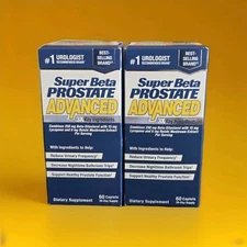 Super Beta Prostate Advanced 3X Key Ingredients. 60 Caplets- 2 Pack- Ex 10/2027