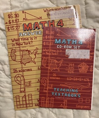 Teaching Textbooks Math 4 CD-ROM Set with Answer Book