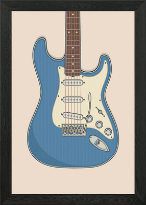 Lake Placid Blue Strat gerahmtes Wandbild Poster Leinwanddruck Bild