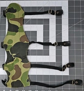 Vintage Hunting Archery Full Arm Guard M1942 Camo Leather Adjustable 4 Straps 