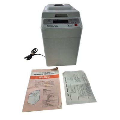 Hitachi HB-B201 Automatic Home Bakery Plus Bread Maker Machine White with Manual