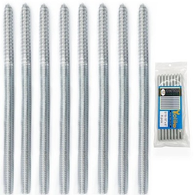 8 Pack 5/16-18 x 6 Inch Hanger Bolts - Double Headed Silvery Wood Dowel Screw...