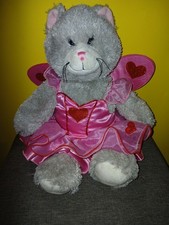 Build A Bear Grey Kitty Cat Plush Stuffed Animal Pink Fairy Costume 17in