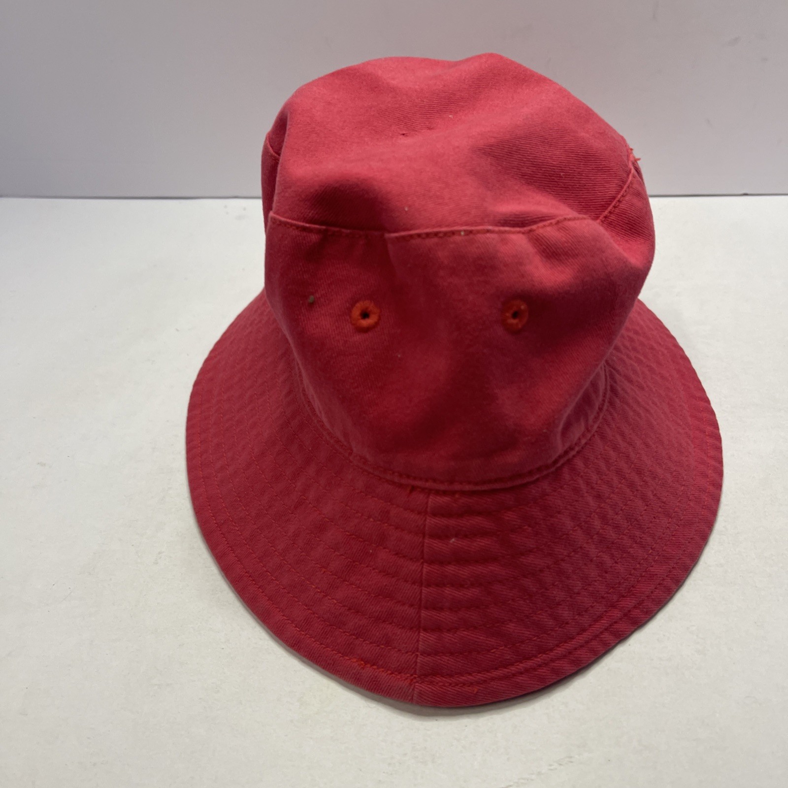 Cappello vintage Polo Ralph Lauren secchiello neonato rosa rosso chiaro blu navy pony chino