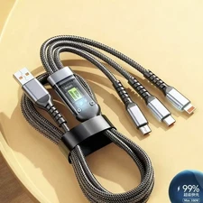 3 in 1 Fast USB Charging Cable Universal Multi Function Cell Phone Charger Cord