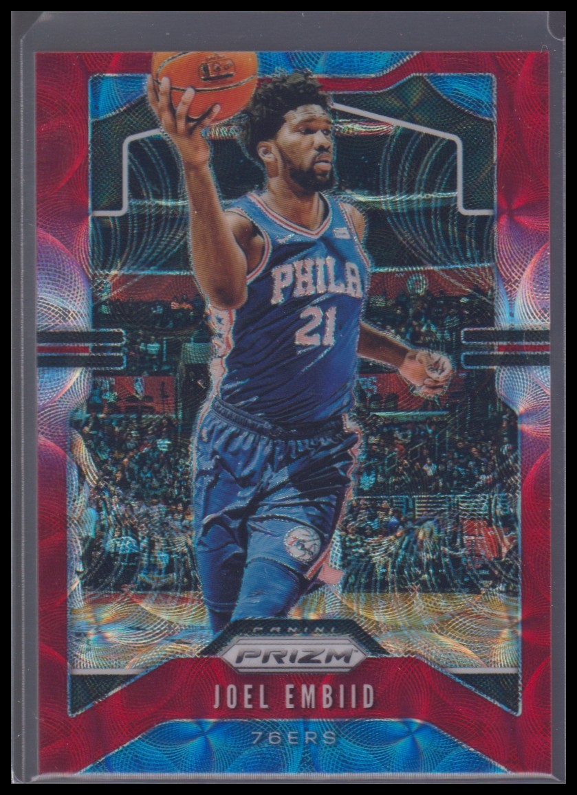 2019 Panini Prizm Joel Embiid Prizms Choice Red /88 #199