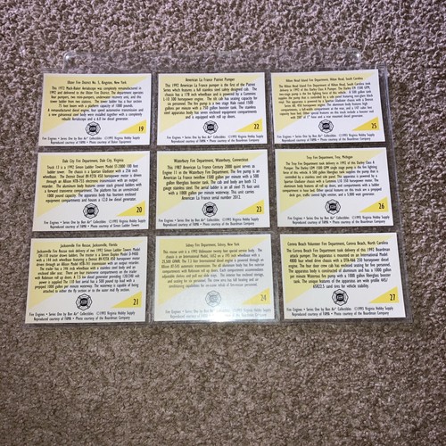 Lote de tarjetas serie Fire Engines - Imagen 2 de 2