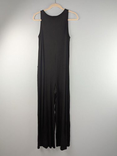 Tuta premaman e allattamento Quince donna nera in maglia a costine tencel taglia small - Foto 9 di 12