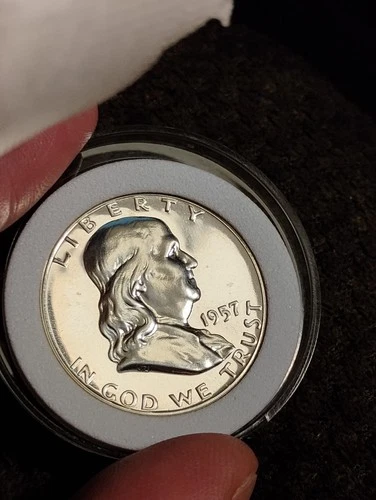 1957-P Franklin Silver Half Dollar C Gem Proof Uncirculated