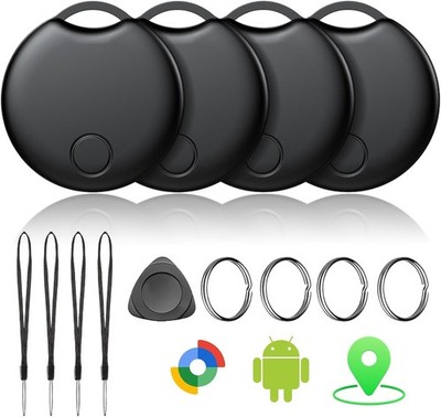Air Tracker Tags-4 Pack for Android, Bluetooth Tracker Works with Google s Fi...
