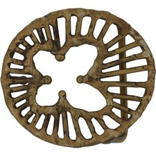 Art Brass Brutalist Handmade Hippie Modernist Abstract 70s Vintage Belt Buckle