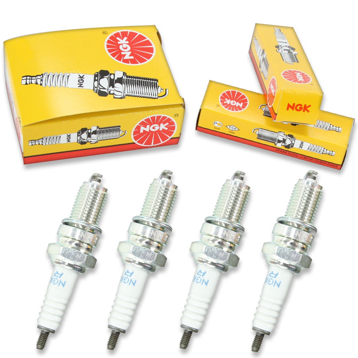 4pcs 87-03 Kawasaki ZG1200 Voyager XII NGK Standard Spark Plugs 1196cc 72ci gk