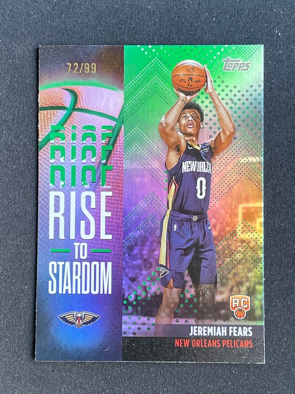 Jeremiah Fears 2025-26 Topps Flagship Rise To Stardom Green 72/99 RC #RTS-7