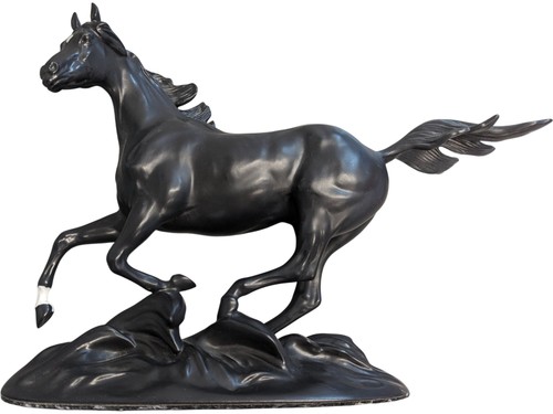Franklin Mint Black Beauty Pferd Figur von Pamela du Boulay Porzellan