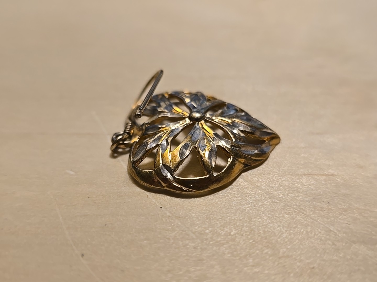 Vintage 925 Sterling Silver Gold Vermeil Heart Da… - image 10