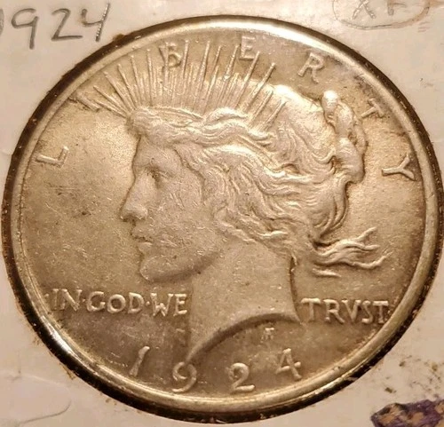 1924 P Peace Silver Dollar. Guaranteed Authentic. Nice Coin. VF EF XF AU