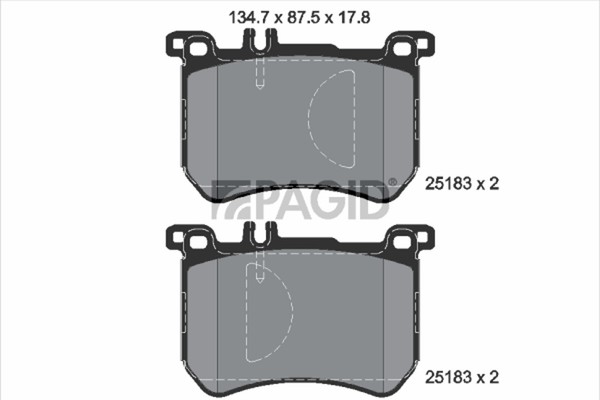 Pagid Bremsbelagsatz Scheibenbremse T2188N FüR Mercedes Klasse W222 V222 X222 SL-image