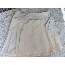 Wilson Girls Pleated Tennis Skort Cream White Athletic Skirt Size Large
