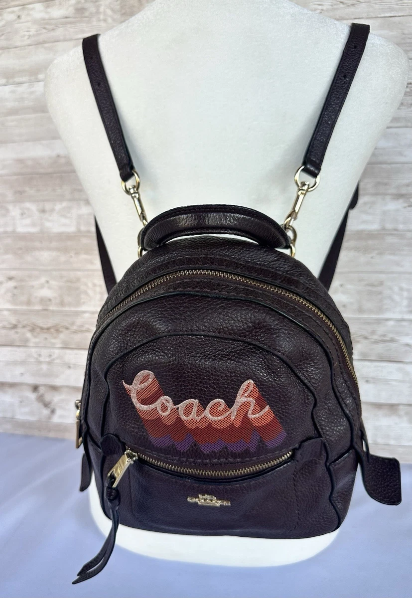 coach andi backpack neon F38998 In Signature Canvas Khaki Pink – Balilene Coach Andi Leather Pink Mini