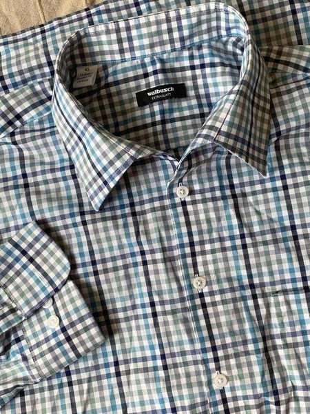 Men Walbusch Shirt White Cotton 42 / XL / 50