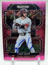 2022 Panini Prizm Draft #PDP206 Kody Huff SIGNED Cleveland Guardians Pink Velo
