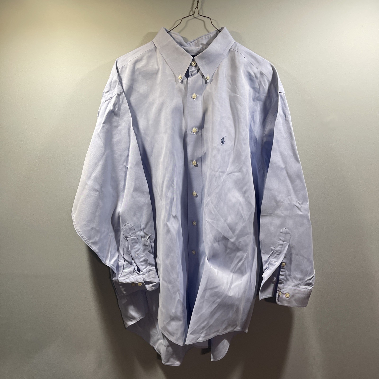 Polo Ralph Lauren Yarmouth Oxford Mens 17.5 32/33 Blue Long Sleeve Shirt Button