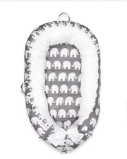 Baby Lounger Cover - SOFT - 100% Cotton Adjustable Newborn Floor Seat Elephant🐘