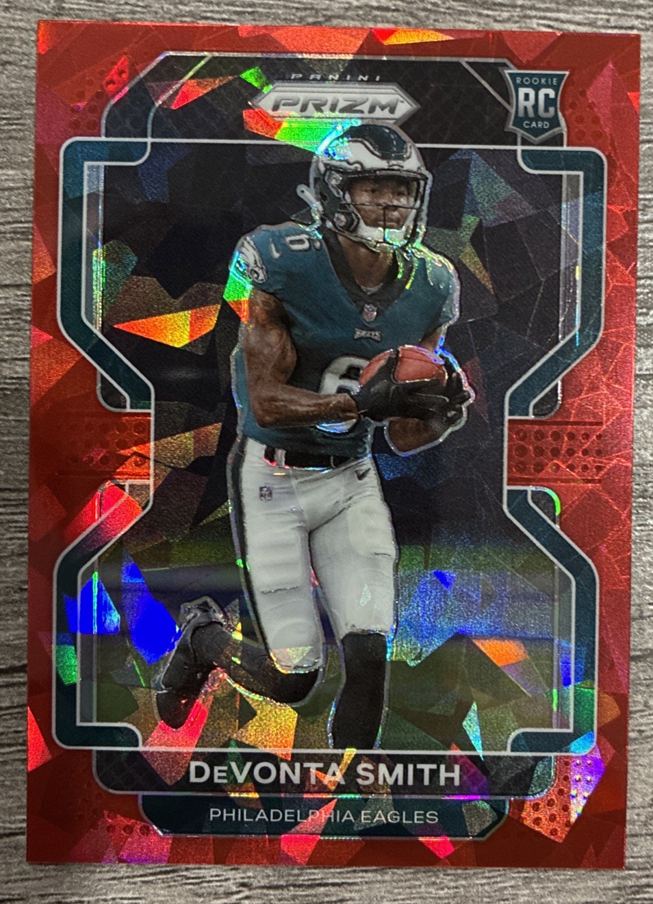 2021 Panini Prizm Rookie Devonta Smith #335 Red Ice Prizm (RC)