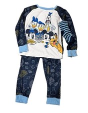 Girls' Mickey Mouse  Friends Hanukkah Pajama Set with Cozy Socks - Blue L