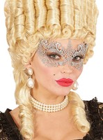 Spitzenmaske Mattgold - Karneval Faschingsmaske - Venezianische Augenmaske Aus