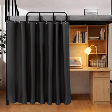 Black Blackout Bottom Bunk Bed Curtain Privacy Canopy Single Bed Shading Decor L