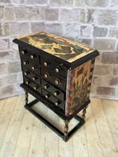 Dolls House 1/12 Scale Miniature Customised Medieval Tudor Chest Of Drawers 