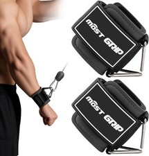 Wrist Cuffs with D-Ring, Wrist Wraps for Weightlifting with Neoprene Padding, Wr