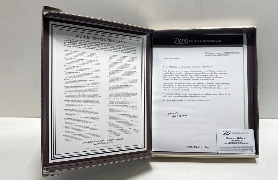 Caja Club de Fans Walt Disney Nine Old Men D23 Foto 3 de 4
