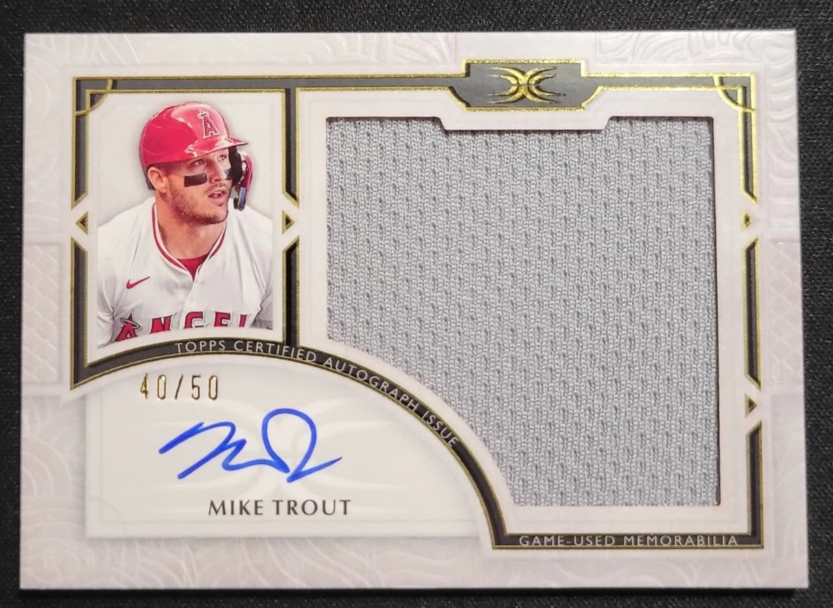 Topps Mike Trout Autographed Baseball Sports Trading Cards for