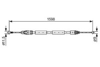 Bosch Seilzug, Feststellbremse Hinten, Rechts U.A. FüR Nissan, Opel, Renault