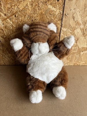 Debenhams London gestreifte Katze Stofftier Plüsch Beanie Plüsch Kätzchen 