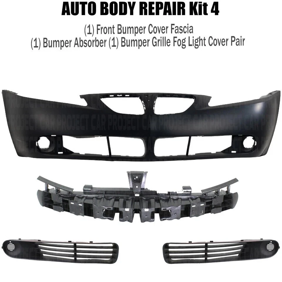 Par de cubiertas de parachoques delantero y luces antiniebla para Pontiac G6 Base GT 2005-2009 Foto 2 de 4