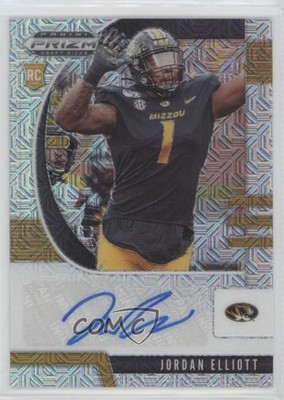 2020 Prizm Draft Picks Rookies Mojo 37/49 Jordan Elliott #218 Rookie Auto RC uk2