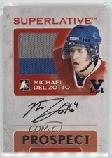 2007-08 ITG Superlative Silver Vault Sapphire 1/1 Michael Del Zotto Auto 12vy