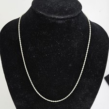 Ecco Sterling Silver 20” Chain Necklace 3.08g Twisted Link Electric Chain...