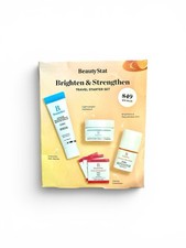 BeautyStat Brighten Strengthen Cleanser Moisturizer Exfoliant Travel Set T