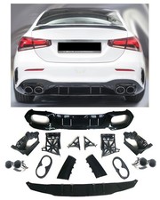 Für Mercedes A-Klasse V177 Limo Diffusor + Auspuffblenden (CHROM) 2X2 AMG OPTIK Für Mercedes A-Klasse V177 Limo Diffusor + Auspuffblenden (CHROM) 2X2 AMG OPTIK