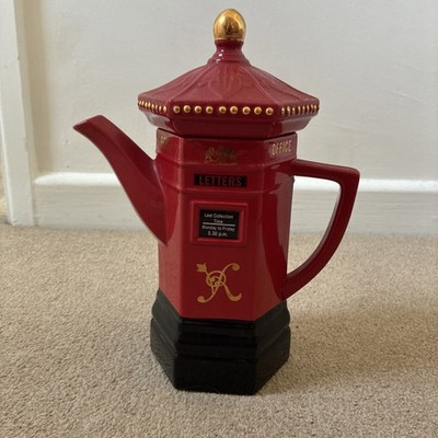 Teekanne mit Deckel Memories of London Serie rot Postkasten London Keramik 11 cm