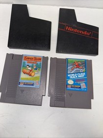 Nintendo World Class Track Meet And Super Team Games NES Used UNTESTED Read.