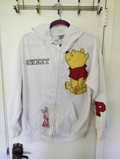 Vintage Disney Winnie The Pooh Full-Zip Hoodie White Varsity Sweet Patches Large