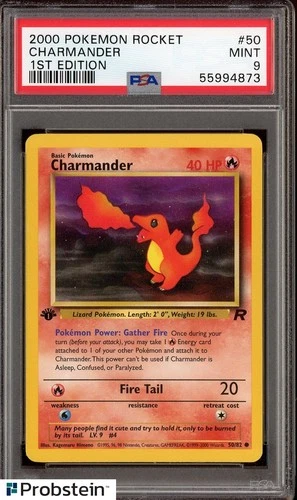 2000 Pokemon Rocket 1st Edition #50 Charmander PSA 9 MINT