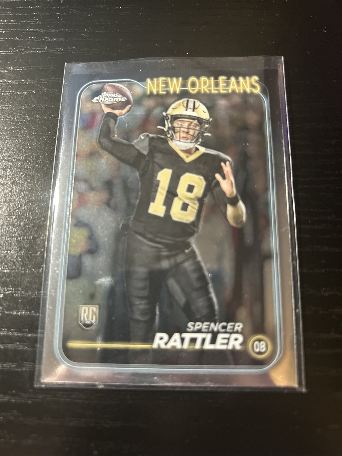 2024 Topps Chrome Football Spencer Rattler Rookie Card #213 New Orleans