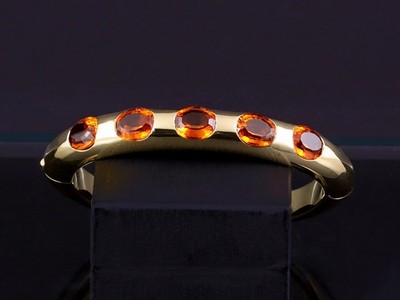Wempe Citrin Armreif ca. 12,50ct   75,1g 750/- Gelbgold
