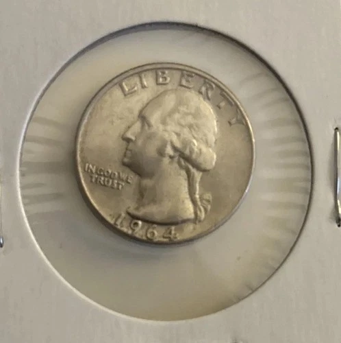 1964 P George Washington US Quarter 90% Silver See Pics Actual Coin Good Value